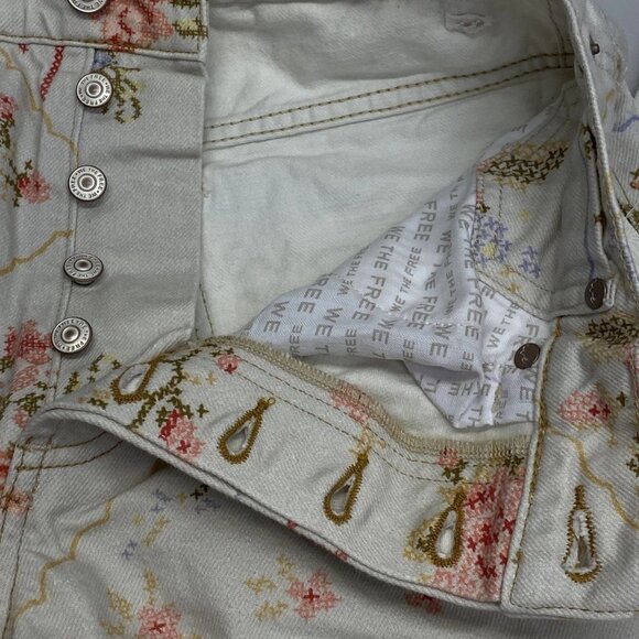 We The Free Women’s Eden Printed High-Slouchy Wide-Leg Pants – Ivory/Multi – 28 - Picture 13 of 14